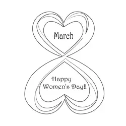 Happy International Womens Day Free Coloring Page for Kids