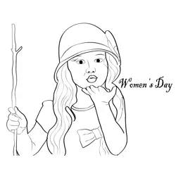 Sweet Baby Girl Free Coloring Page for Kids
