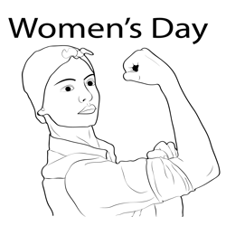 Womens Day Free Coloring Page for Kids