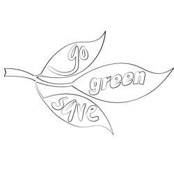 Green Environment Day Free Coloring Page for Kids