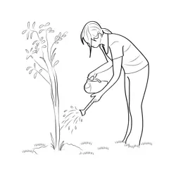 Protect The Environment Free Coloring Page for Kids
