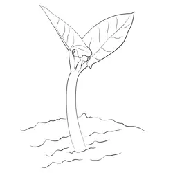 Tree Planting Free Coloring Page for Kids