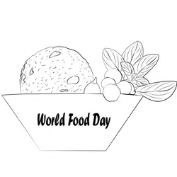 Celebrating Food Day Free Coloring Page for Kids