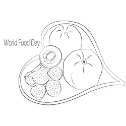 Leaf Plate Free Coloring Page for Kids