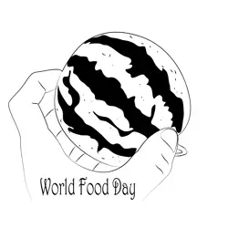 World Food Day Celebrating Free Coloring Page for Kids