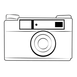 Black Camera Free Coloring Page for Kids