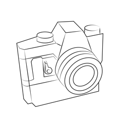 Lens Camera Free Coloring Page for Kids