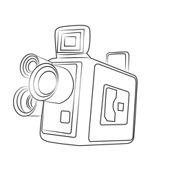 Old Camera Free Coloring Page for Kids