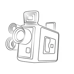 Old Camera Free Coloring Page for Kids