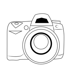 Slr Camera Free Coloring Page for Kids