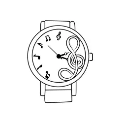 Retro Clock Free Coloring Page for Kids
