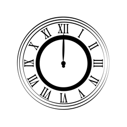 Simple Clock Free Coloring Page for Kids