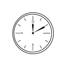 Time Clock Free Coloring Page for Kids