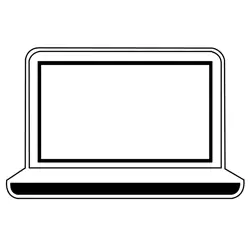 Laptop Free Coloring Page for Kids