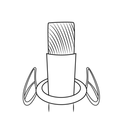 Microphone Free Coloring Page for Kids