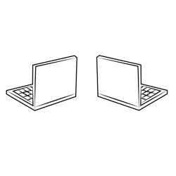Two Laptop Free Coloring Page for Kids
