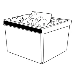 Bin Box Free Coloring Page for Kids