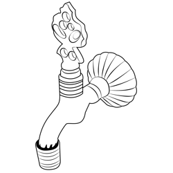 Brass Faucet Free Coloring Page for Kids
