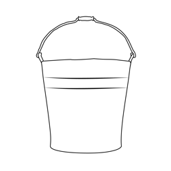 Bucket Free Coloring Page for Kids