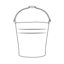 Bucket Free Coloring Page for Kids
