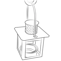 Candle Holder Free Coloring Page for Kids