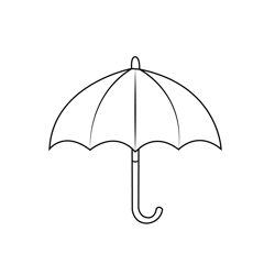 Colorful Umbrella Free Coloring Page for Kids