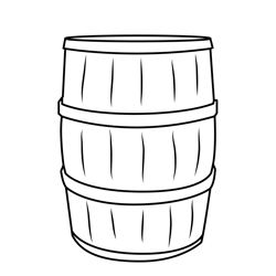Empty Barrel Free Coloring Page for Kids