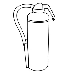 Fire Extinguisher Free Coloring Page for Kids
