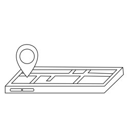 Gps Sign Free Coloring Page for Kids