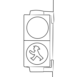Highway Signal Free Coloring Page for Kids