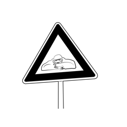 Interesting Sign Board Free Coloring Page for Kids