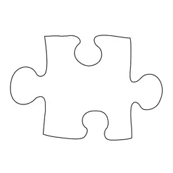 Jigsaw Puzzle Piece Free Coloring Page for Kids