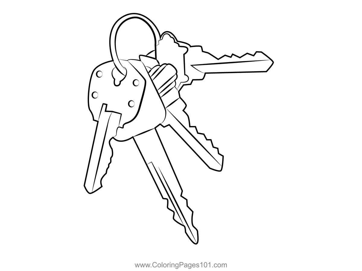 Key Coloring Page