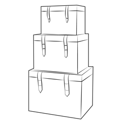 Luggage Set Free Coloring Page for Kids