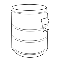 Old Barrel Free Coloring Page for Kids