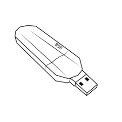 Pendrive Free Coloring Page for Kids