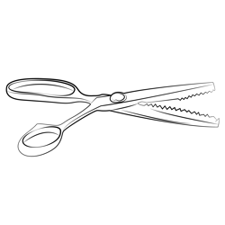 Pinking Scissors Free Coloring Page for Kids