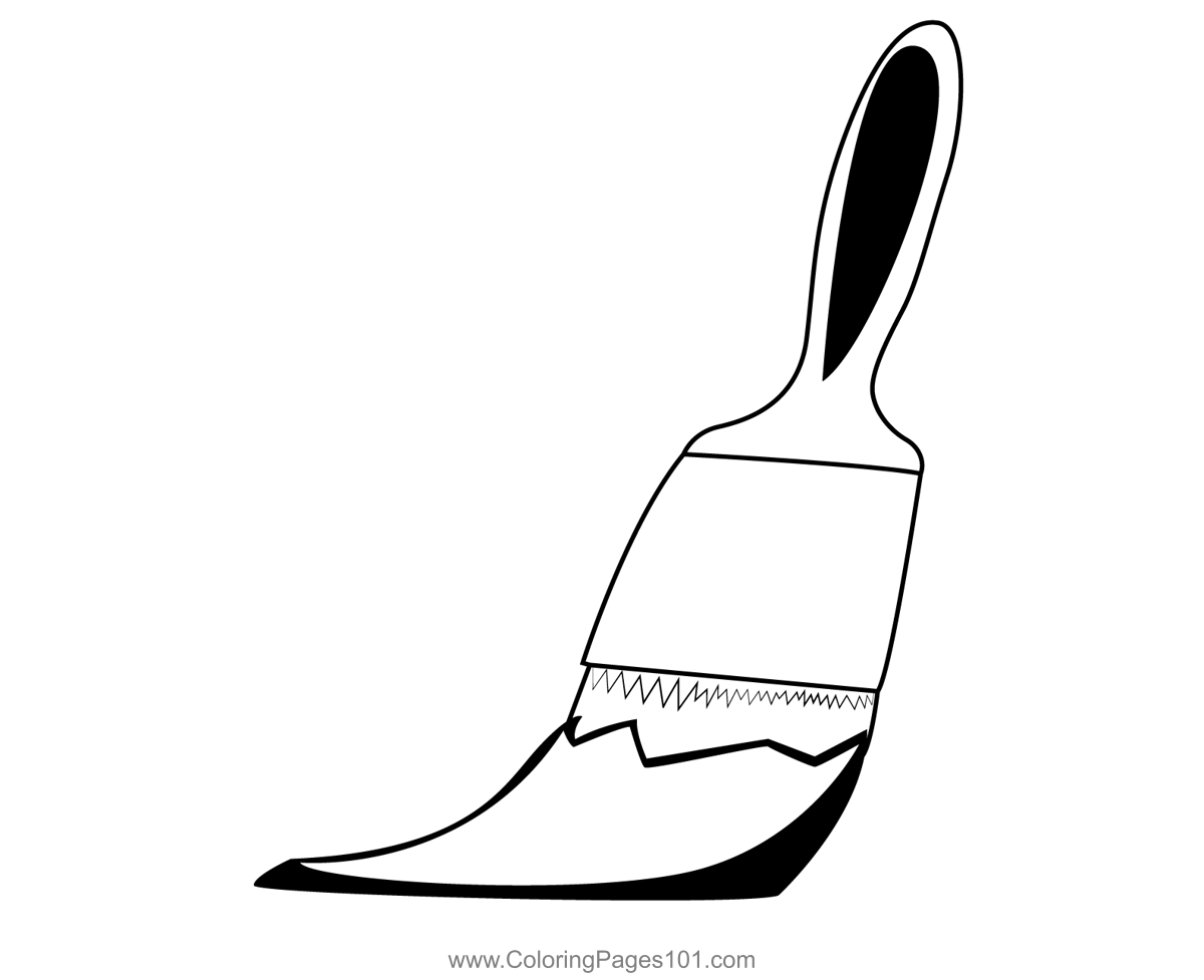 Free Paint Brush Coloring Pages