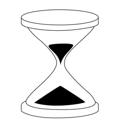 Timing Hourglass Free Coloring Page for Kids