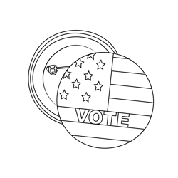 Usa Badge Free Coloring Page for Kids