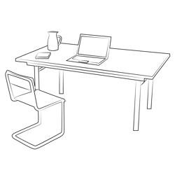 Workplace Free Coloring Page for Kids