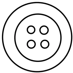 Simple Four Hole Button Shape Free Coloring Page for Kids