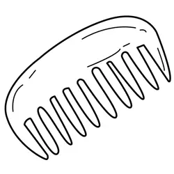 Hair Comb Beauty Tool Free Coloring Page for Kids