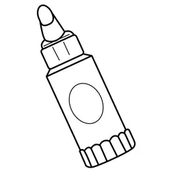 Simple Glue Stick Outline Free Coloring Page for Kids