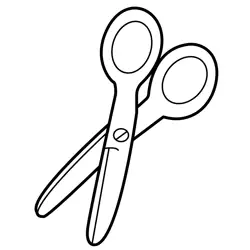 Simple Scissors Tool For Learning Free Coloring Page for Kids