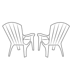 Chairs Free Coloring Page for Kids