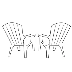 Chairs Free Coloring Page for Kids