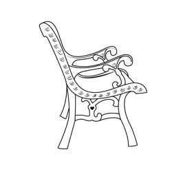 Designer Bench Free Coloring Page for Kids