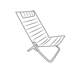 Folding Chair Free Coloring Page for Kids