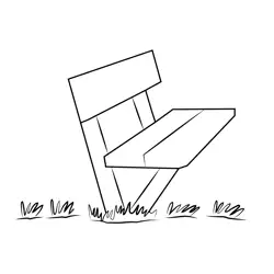Old Wooden Bench Free Coloring Page for Kids
